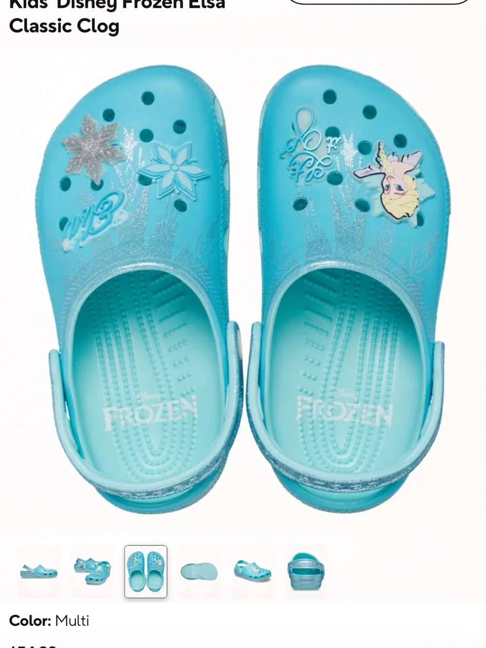 Disney Frozen Elsa Crocs - size C6